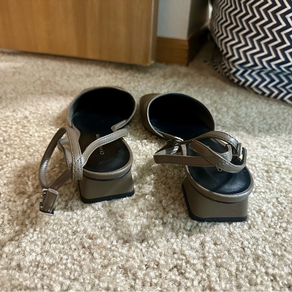 Charles & Keith | Square Toe Ankle Strap Pump in Dark Brown, size 8US/38IT - Picture 6 of 7